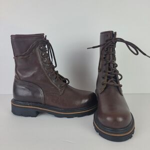 Red Wing shoes vibram brown leather boots